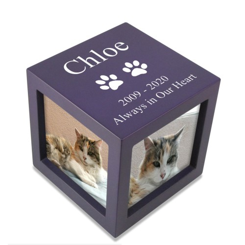 Violet Photo Cube Urn