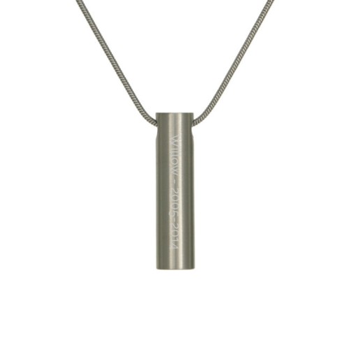 Cylinder Pewter - includes 19" chain