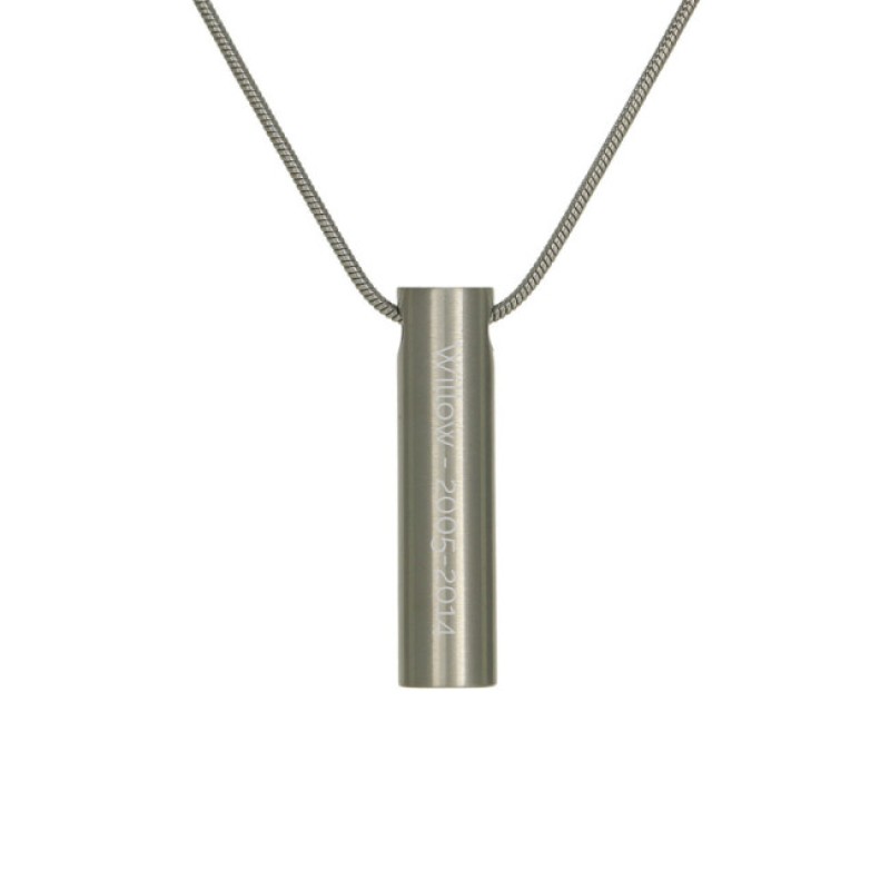 Cylinder Pewter - includes 19" chain