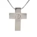 Pewter Cross with Paw Prints - includes 19" chain