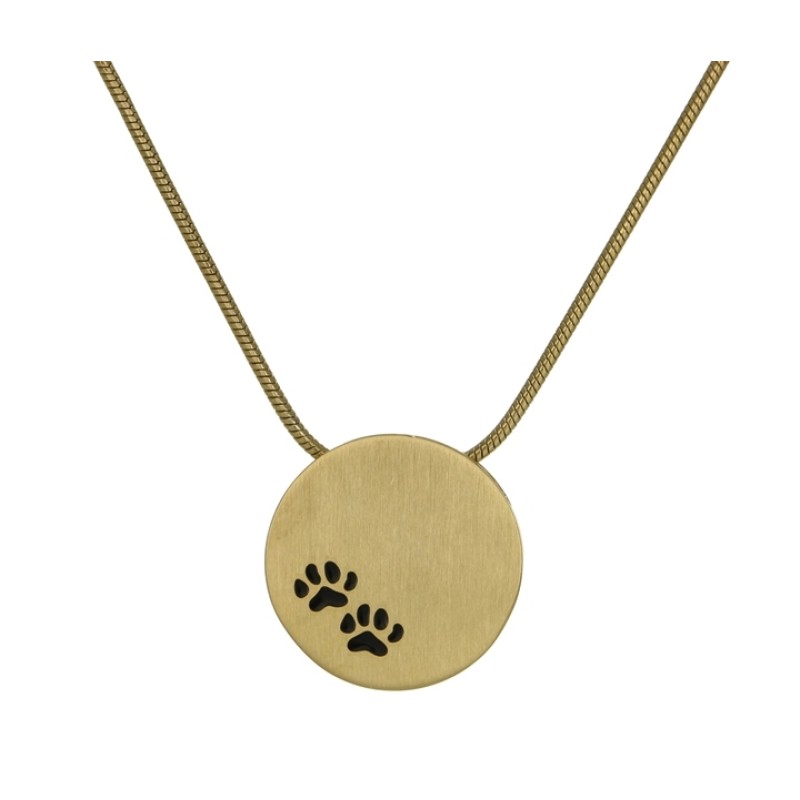 Bronze with Paw Prints - includes 19" chain