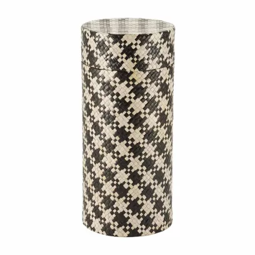 Woven Naturals Palm Black/Tan Scattering Urn