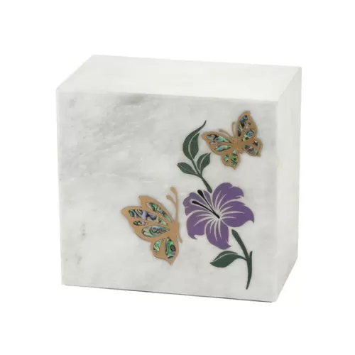 Butterfly Purple White Monumental Memorials Urn