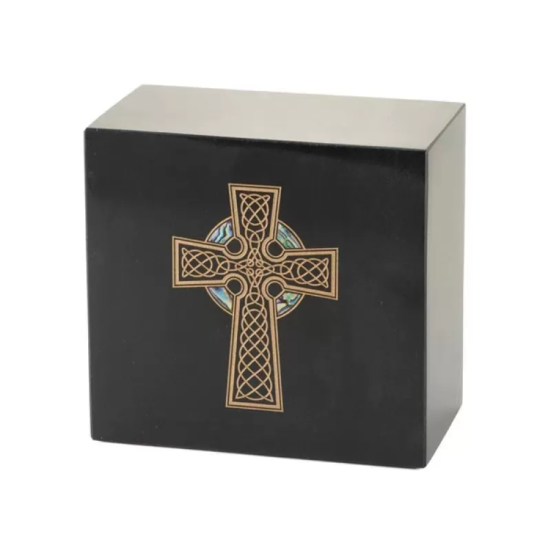 Celtic Cross Gold Black Monumental Memorials