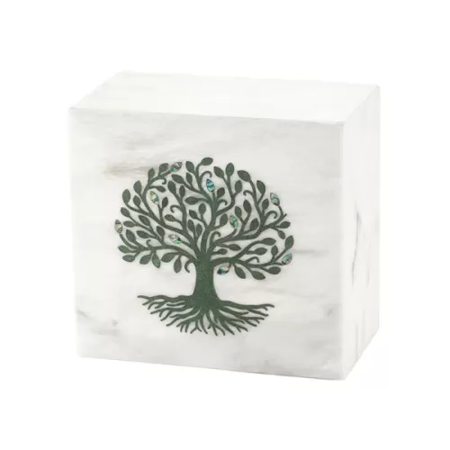 Tree of Life Green White Urn Monumental Memorials