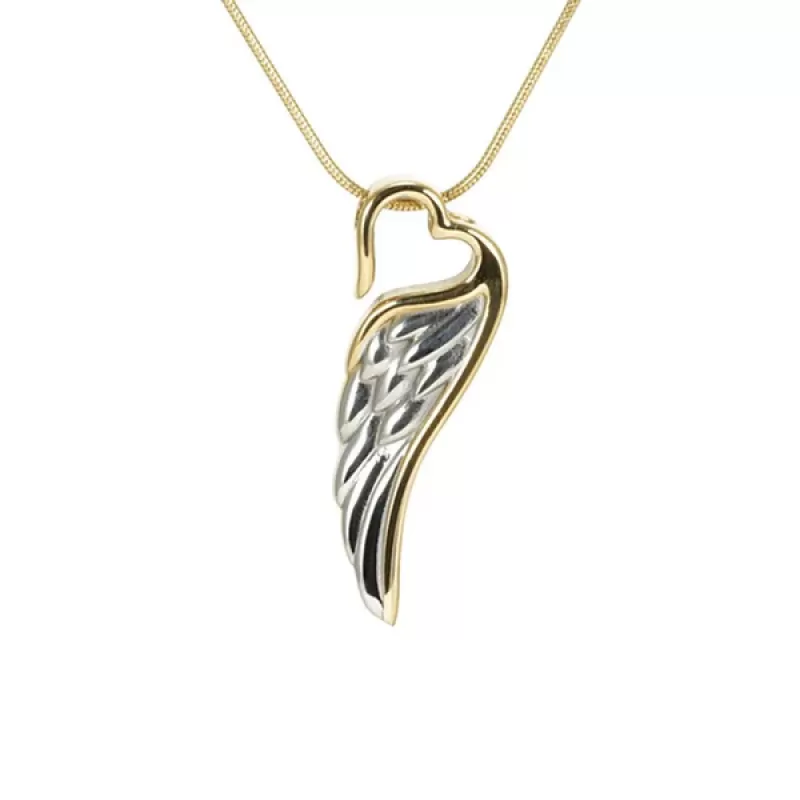 Bronze Wings of Eternity - includes 19" chain