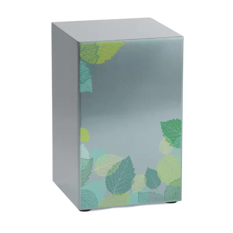 Life Canvas Foliage Pewter Urn Left Side