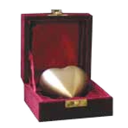 Brass Heart Keepsake Urn - Bronze