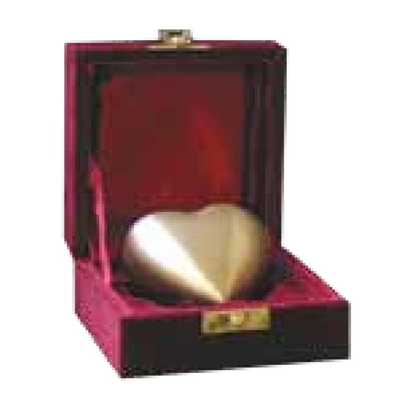 Brass Heart Keepsake Urn - Bronze