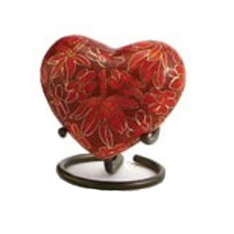 Etienne Autumn Leaves Heart Keepsake w/ Velvet Box