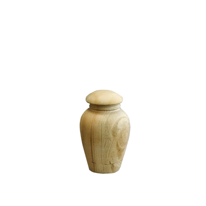 Teak Stonewood Token - Creme/Tan/White Marble Vase (Token)