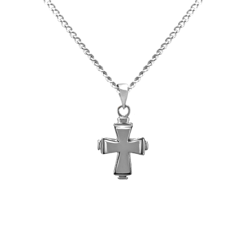 Tiered Cross - Sterling Silver with Chain