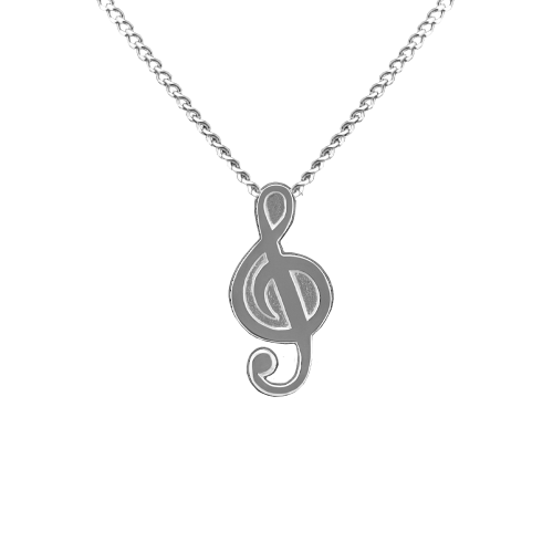 Treble Cleff - Sterling Silver with Chain