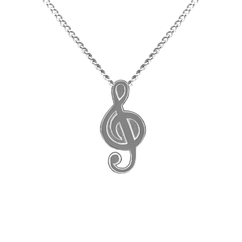 Treble Cleff - Sterling Silver with Chain