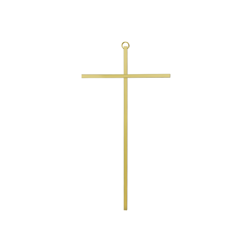 Slimline Cross - 6" Slimline Brass Cross