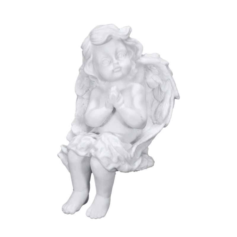 Sitting Cherub - Marble