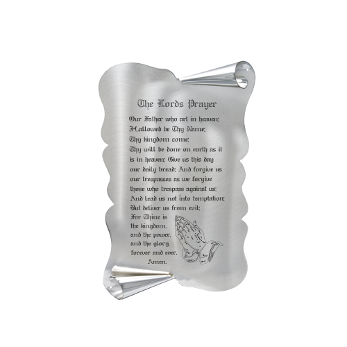 Lord's Prayer - Silver Scroll Plaque with Lord's Prayer