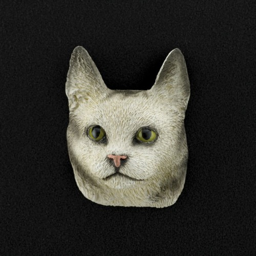 Maine Coon (silver) 3D Pet Head Cremation Urn Applique